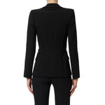 Giacca in doppio crêpe stretch con motivi a taglio vivo GI21661E2 110 ELISABETTA FRANCHI Nero 