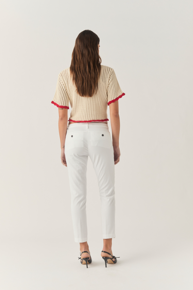 Pantalone in cotone RND057 P381 0127 C0367 ROY ROGER'S Blanc de blanc 