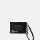 Portacarte logato con catena 34F2ST9D50 023 MICHAEL KORS Blk/silver 
