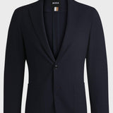 Giacca in seersucker elasticizzato 50540784 10271182 01 404 BOSS Dark blue 