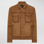 Giacca camicia in suede effetto used PEU5415 99012295 466 PEUTEREY Chipmunk 