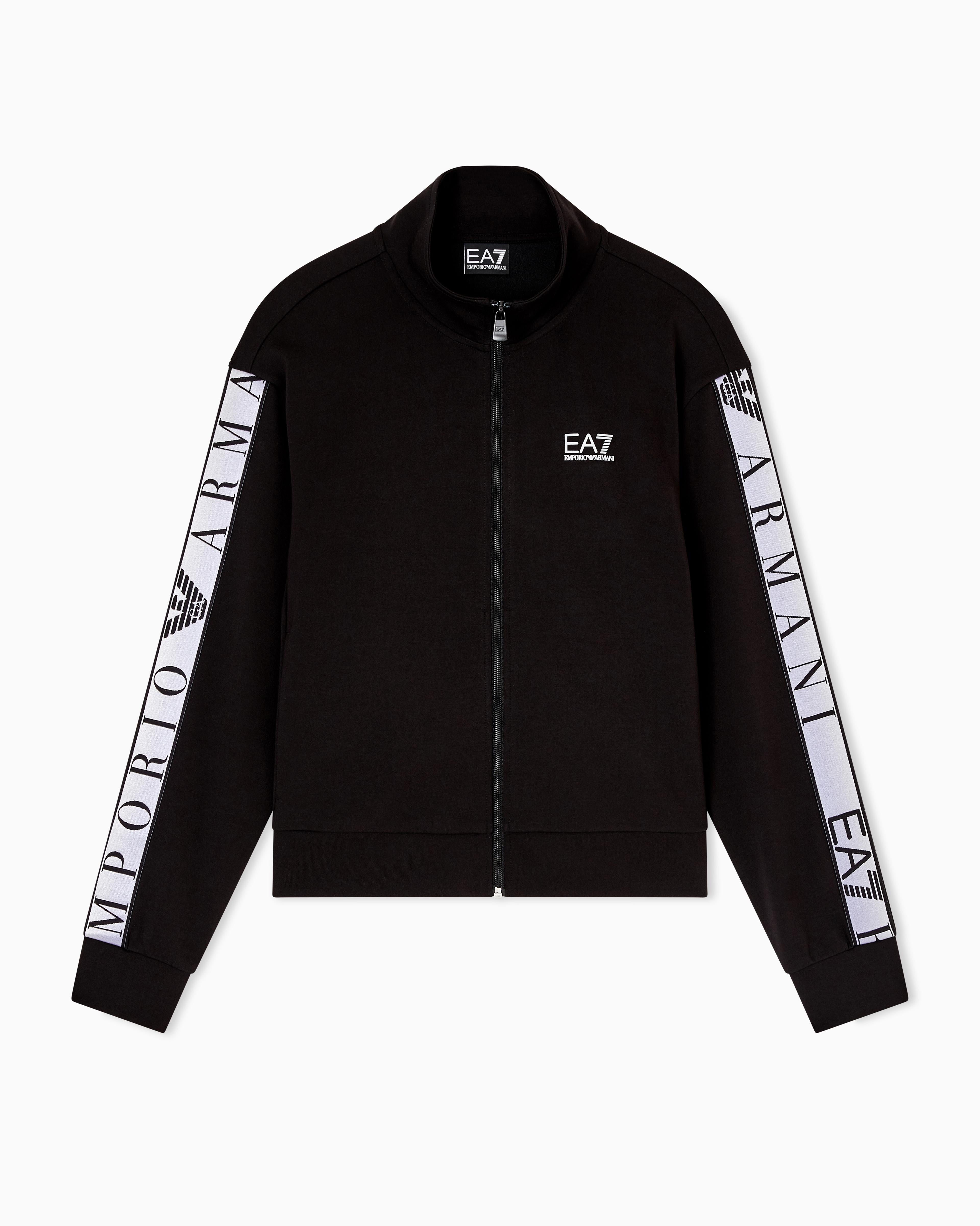 Felpa con zip Dynamic Athlete in tessuto tecnico Natural VENTUS7 ASV 7W001152 AF12501 UC001 EA7 Black 