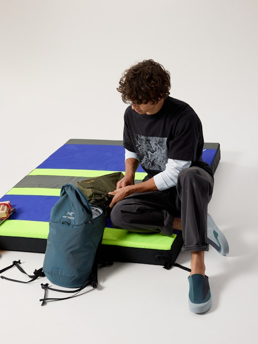 T-Shirt manica corta stampata KRAGG COTTON LITHOGRAPHICA SS M X0000099 01 ARC'TERYX Black 