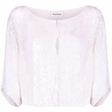 Giacca in paillettes GEMD430960 002 P.A.R.O.S.H. Panna 