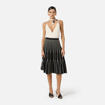 Body in georgette di viscosa BO01461E2 193 ELISABETTA FRANCHI Burro 