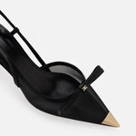 Slingback in nappa e rete SA71L51E2 110 ELISABETTA FRANCHI Nero 