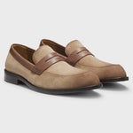 Mocassini in pelle scamosciata 50563098 10258859 01 265 BOSS Medium beige 
