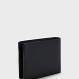 Portafoglio bi-fold in pelle martellata con logo goffrato 50470459 10241555 01 001 BOSS Black 