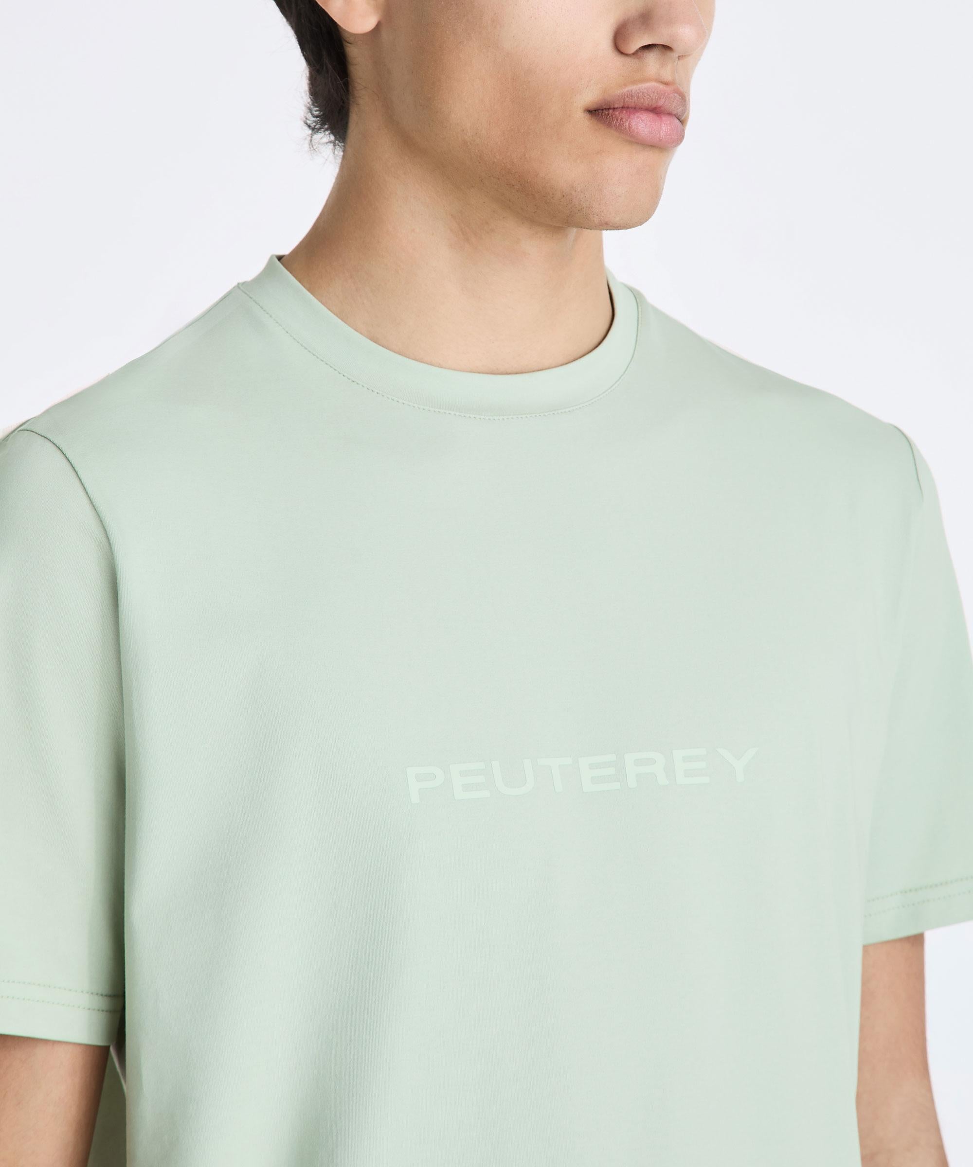T-shirt con scritta termonastrata PEU5796 99012247 651 PEUTEREY Lattuga 