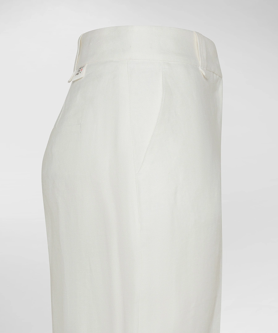 Pantalone in lino PED5098 99010143 726 PEUTEREY White 