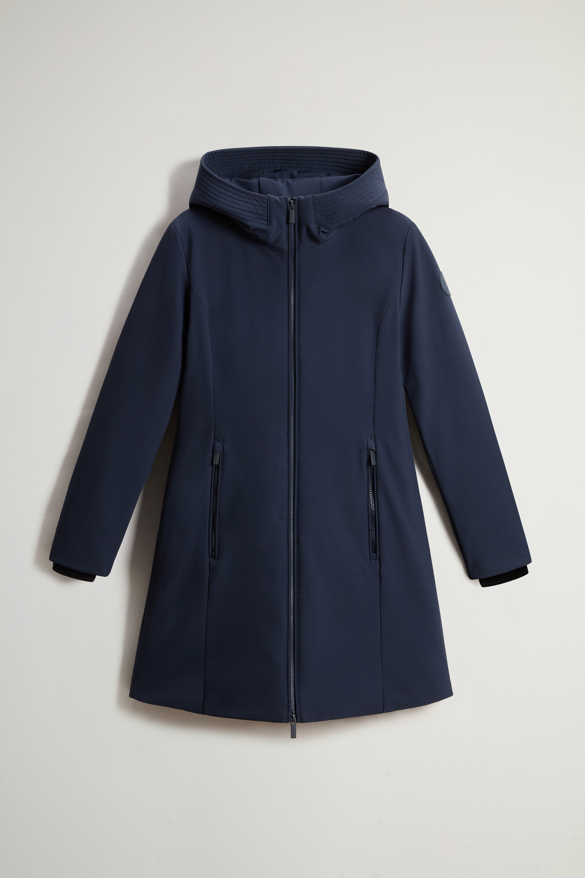 Parka in Softshell CFWWOU0889FRUT3496 3989 WOOLRICH Melton blue 