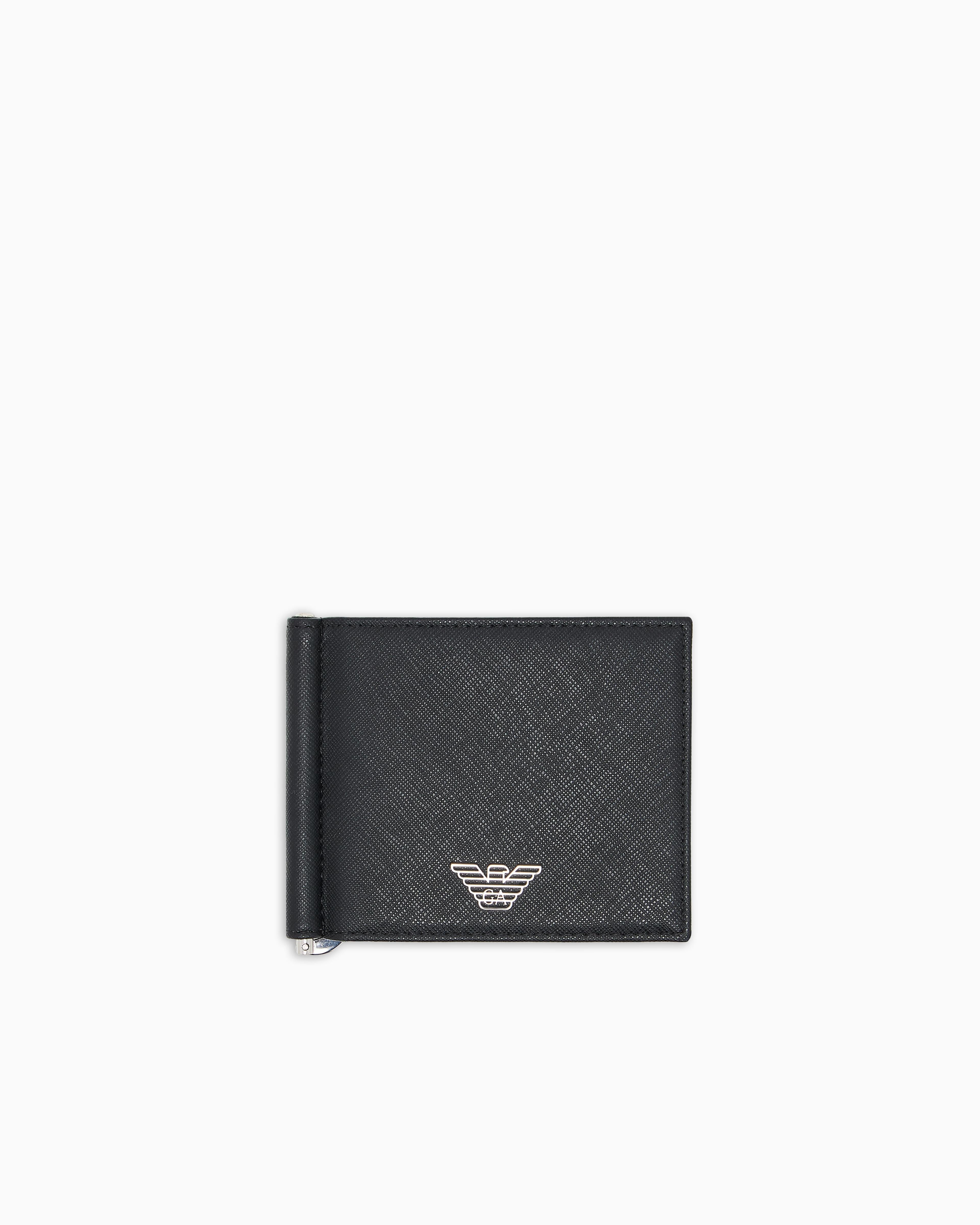 Portafoglio il pelle effetto saffiano Y4R502 Y138E 81072 EMPORIO ARMANI Black 