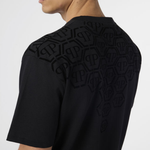 T-Shirt girocollo con logo monogram MTK8682 PJY002N 02 PHILIPP PLEIN Black 