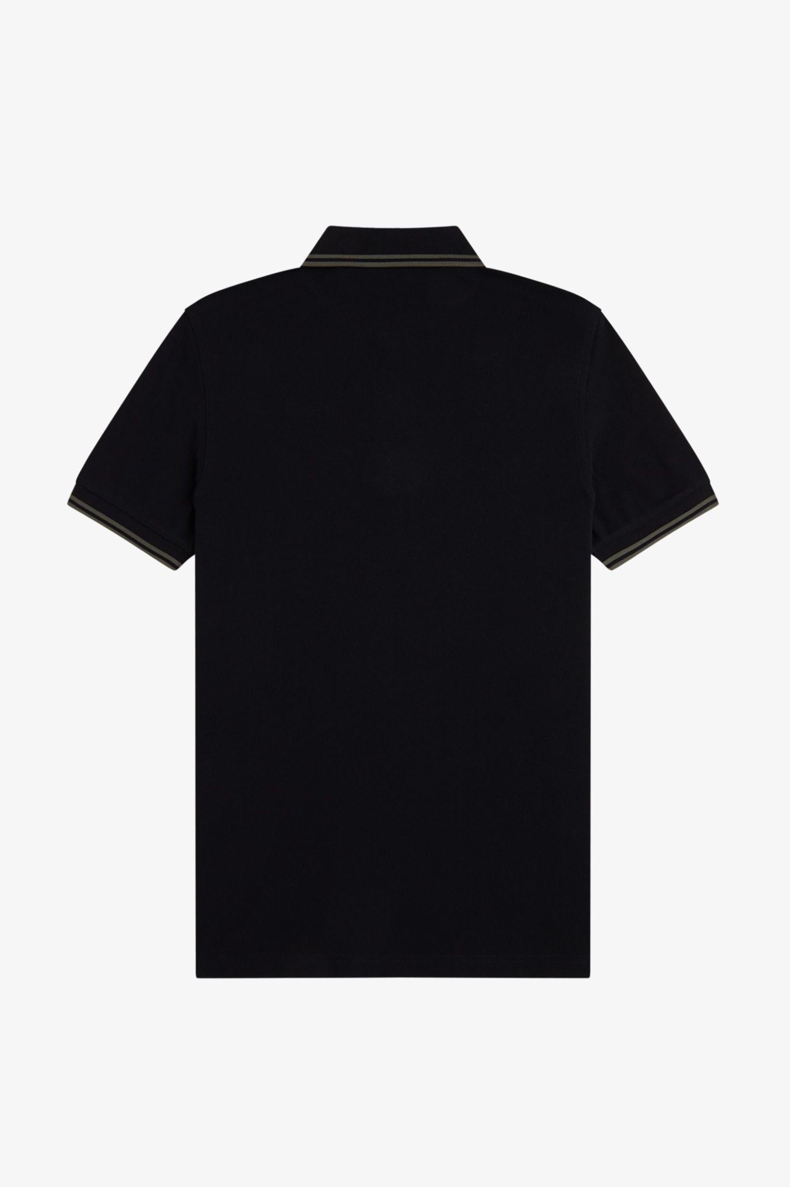 Polo manica corta M3600 T44 FRED PERRY Black/fieldgreen 