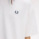 T-Shirt oversize manica corta M2474 129 FRED PERRY Snow white 