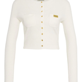 Cardigan in maglia a micro-trecce MK88B61E2 360 ELISABETTA FRANCHI Avorio 