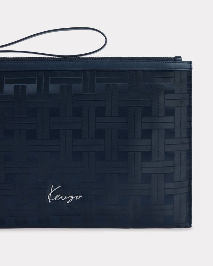 Pochette logata FF65PM502F22 79 KENZO Blue black 