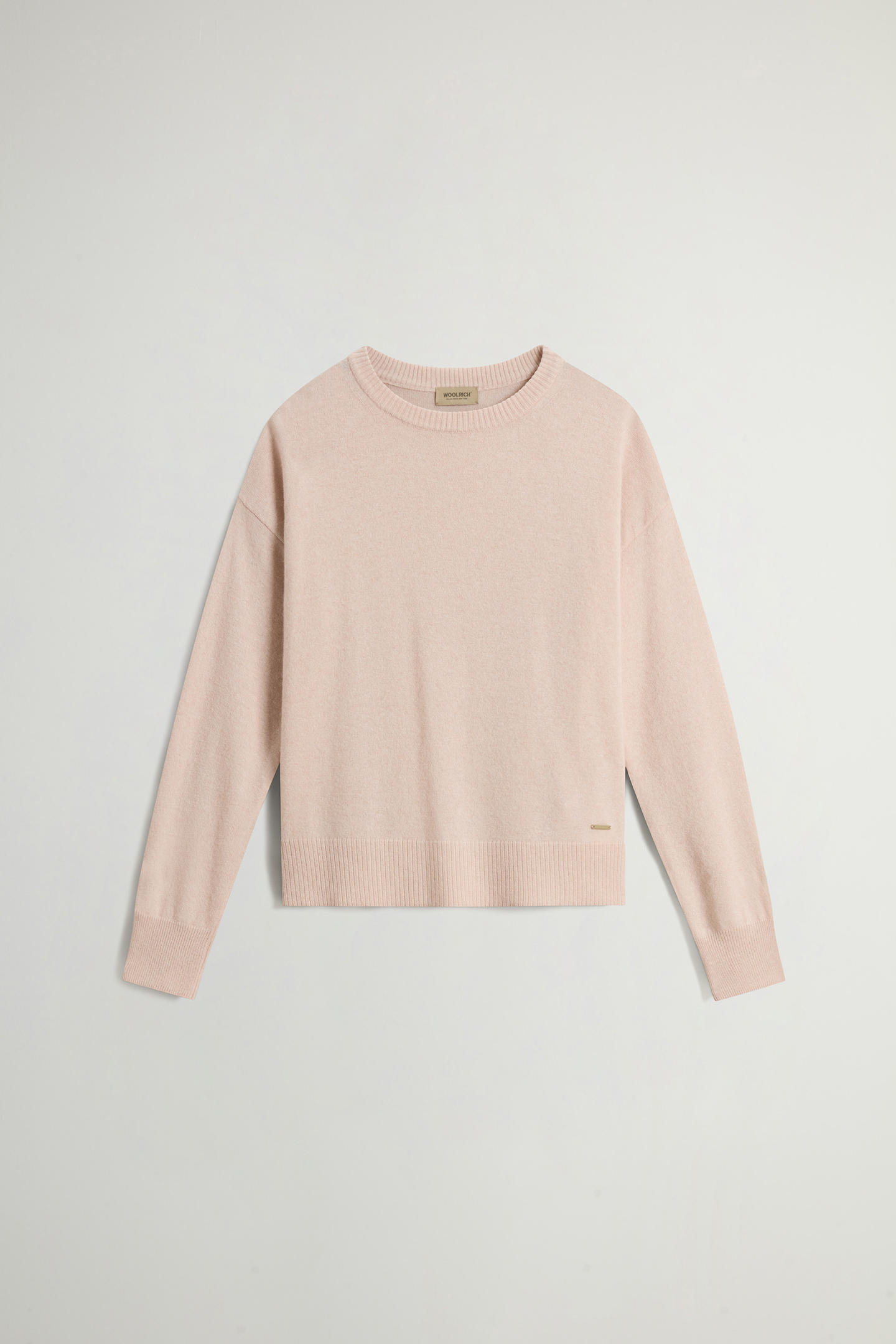 Maglia girocollo in misto lana vergine e cashmere CFWWKN2025FRUF5067 4415 WOOLRICH Silver peony 