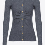 Cardigan aderente a costine 102340A15S I90 PINKO Dark grey 