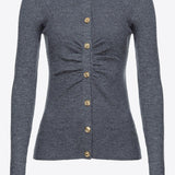 Cardigan aderente a costine 102340A15S I90 PINKO Dark grey 