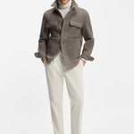 Pantalone in velluto elasticizzato 50551574 10243907 01 131 BOSS Open white 