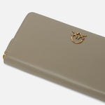 Portafoglio zip-around in pelle 100250A0F1 I68Q PINKO Noce-antique gold 