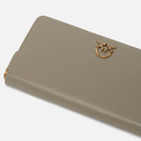 Portafoglio zip-around in pelle 100250A0F1 I68Q PINKO Noce-antique gold 