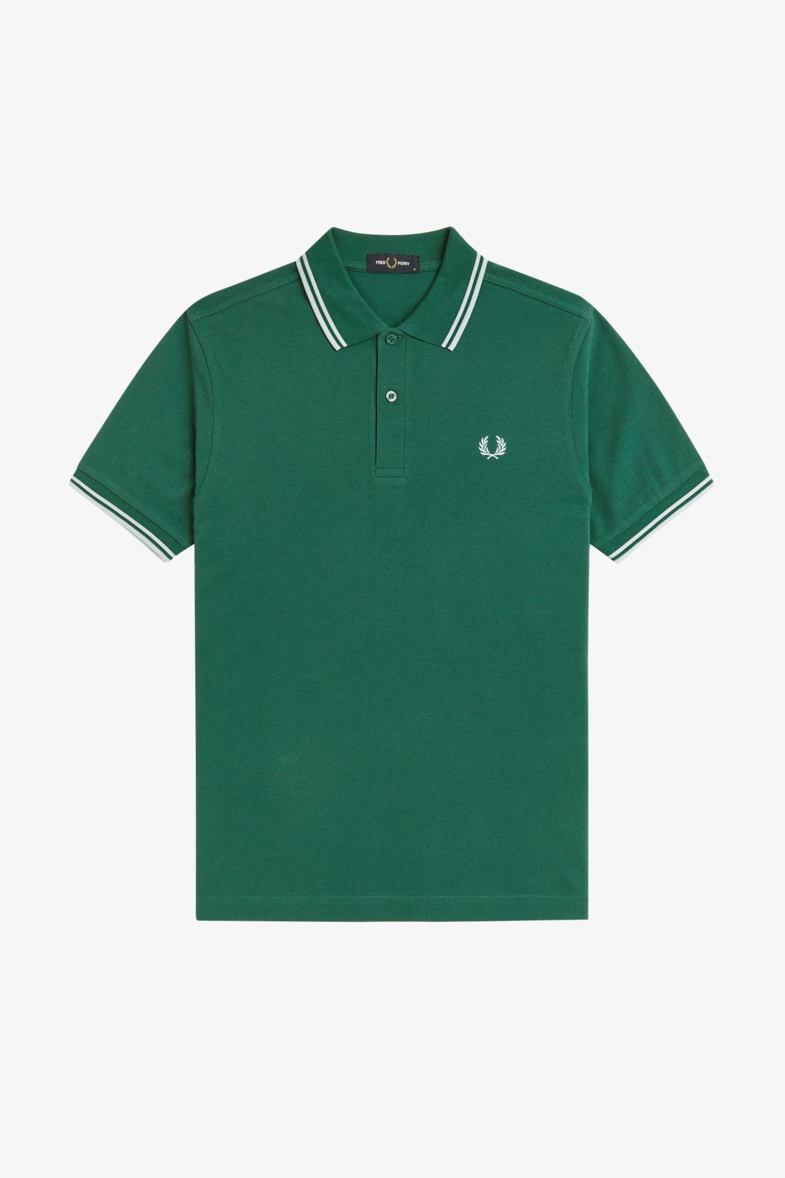 Polo manica corta M3600 81B FRED PERRY Sptgrn/ltic/ltic 