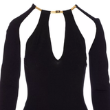 Abito scollato manica lunga AM11S58E2 110 ELISABETTA FRANCHI Black 