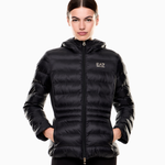 Piumino con cappuccio 7W000684 AF12475 UC0001 EA7 Black 