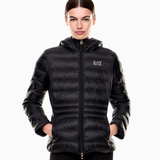 Piumino con cappuccio 7W000684 AF12475 UC0001 EA7 Black 