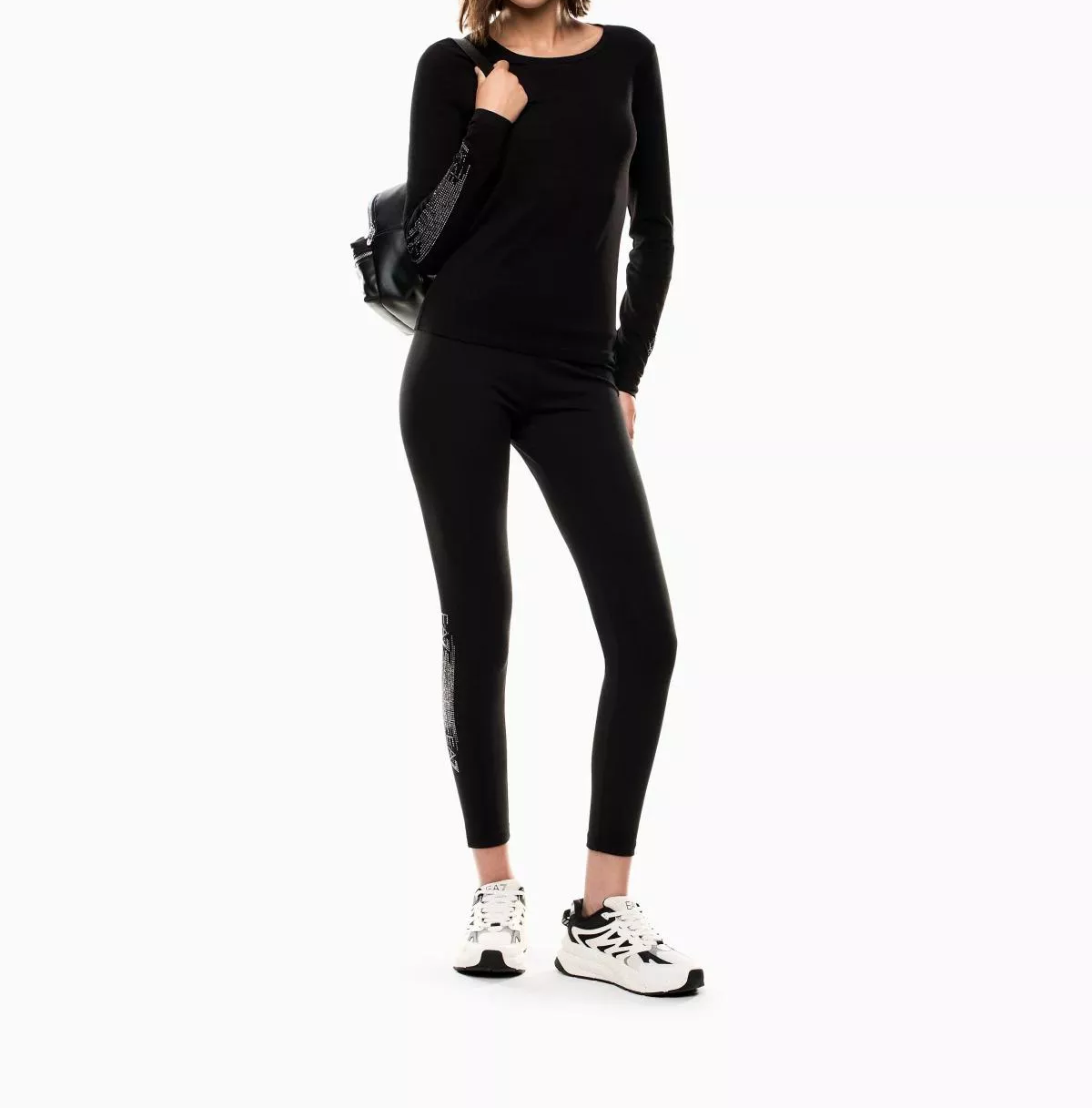 T-Shirt manica lunga 7W000522 AF10373 UC001 EA7 Black 