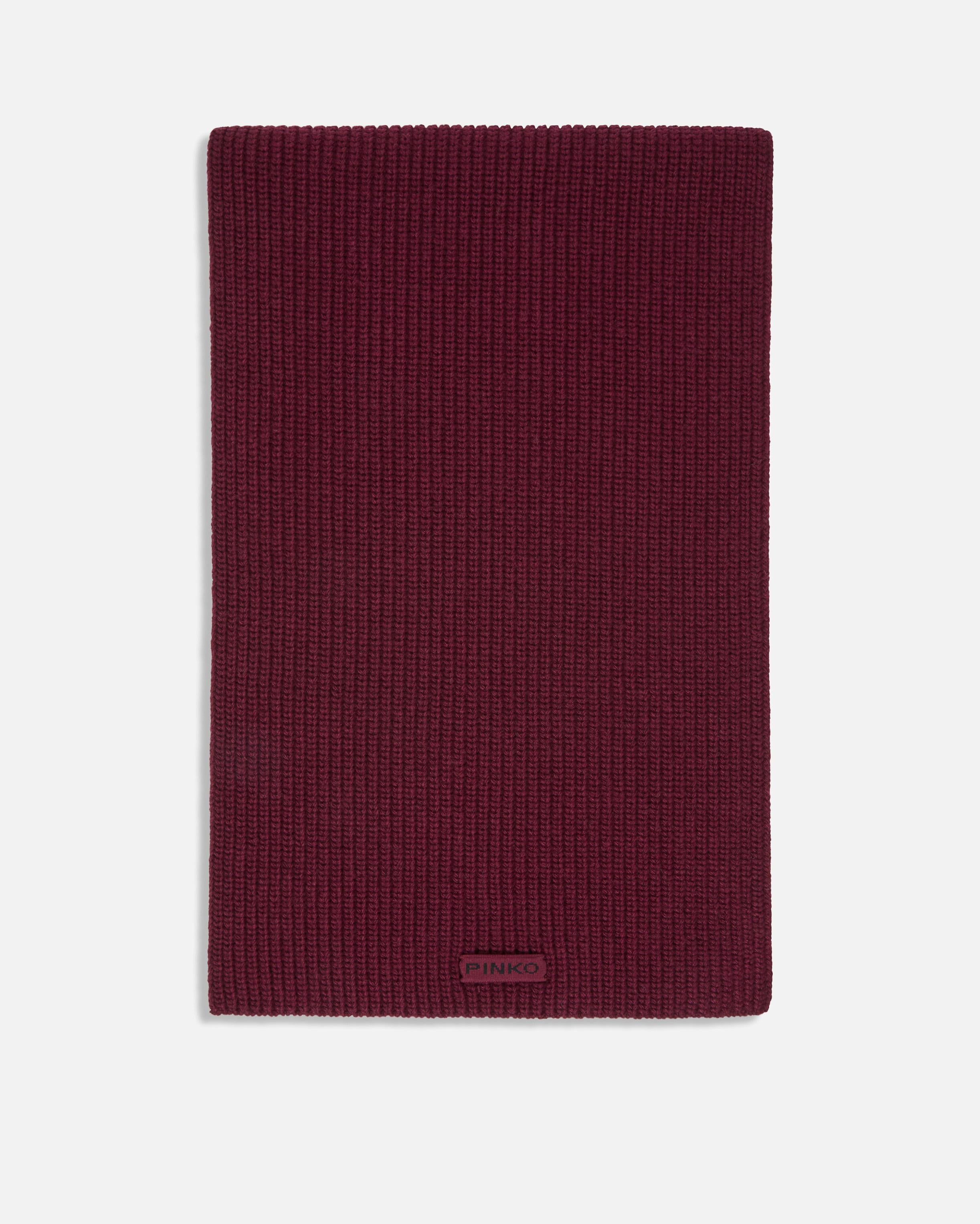 Sciarpa in misto lana a coste 105996A2Z4 R57 PINKO Bordeaux-degustaz. vino 
