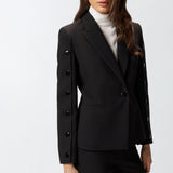 Blazer con bottoni sulle maniche 105679A2R9 Z99 PINKO Nero limousine 