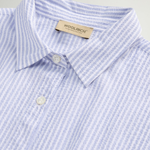 Chemisier in cotone seersucker elasticizzato CFWWDR0186FRUT4070 31010 WOOLRICH Blue stripe 