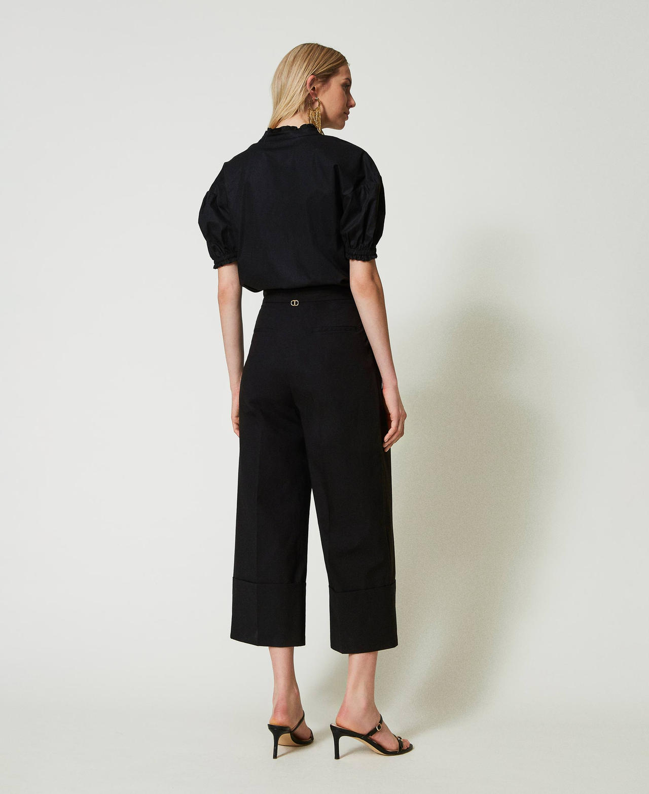 Pantaloni cropped 241TT2073 00006 TWIN SET Nero 