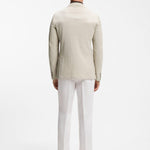 Giacca slim fit in seersucker di cotone elasticizzato 50561894 10279134 01 286 BOSS Open beige 