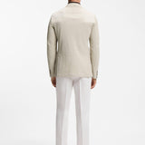 Giacca slim fit in seersucker di cotone elasticizzato 50561894 10279134 01 286 BOSS Open beige 