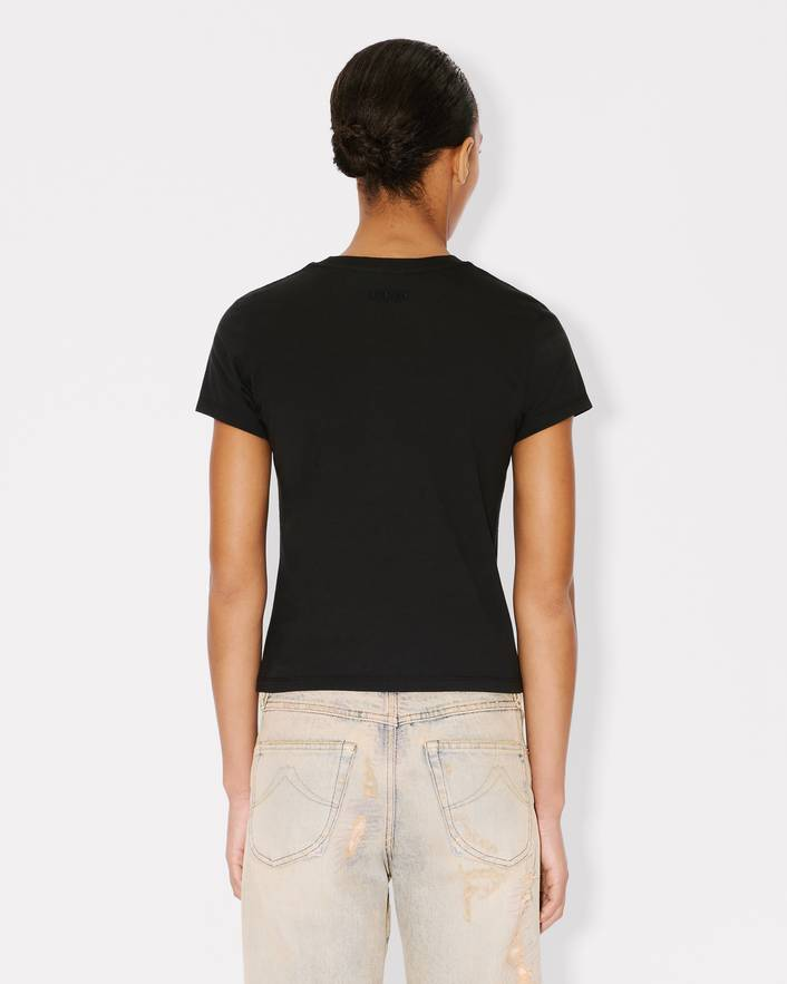 T-Shirt in cotone ricamata FG52TS2164SO 99J KENZO Black 