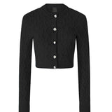 Cardigan corto con bottoni gioiello 106065A2YS Z99 PINKO Nero limousine 