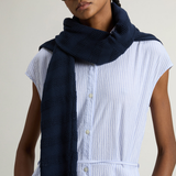 Chemisier in cotone seersucker elasticizzato CFWWDR0186FRUT4070 31010 WOOLRICH Blue stripe 