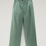 Pantaloni in popeline di puro cotone CFWWTR0174FRUT3027 621 WOOLRICH Sage 