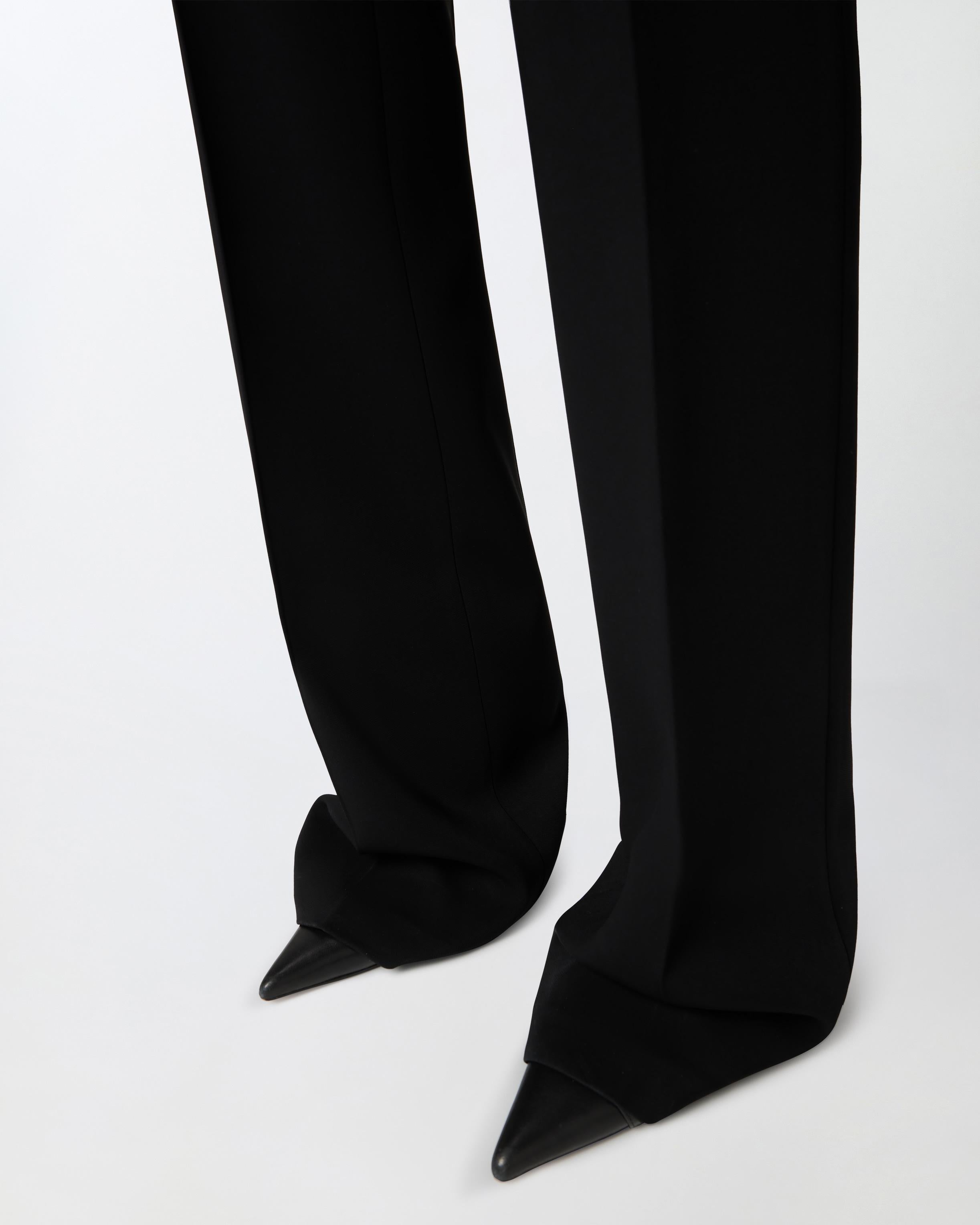 Pantaloni eleganti svasati in cady tecnico 104690A213 Z99 PINKO Nero limousine 