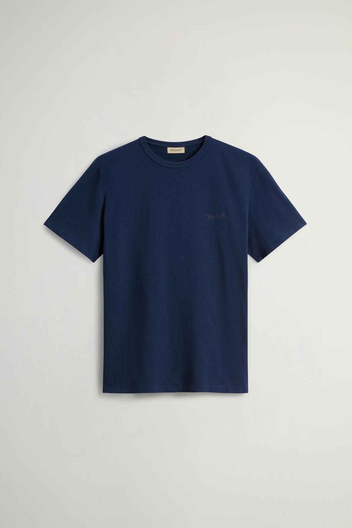T-Shirt in puro cotone fiammato CFWOTE0161MRUT4061 3827 WOOLRICH Dream blue 