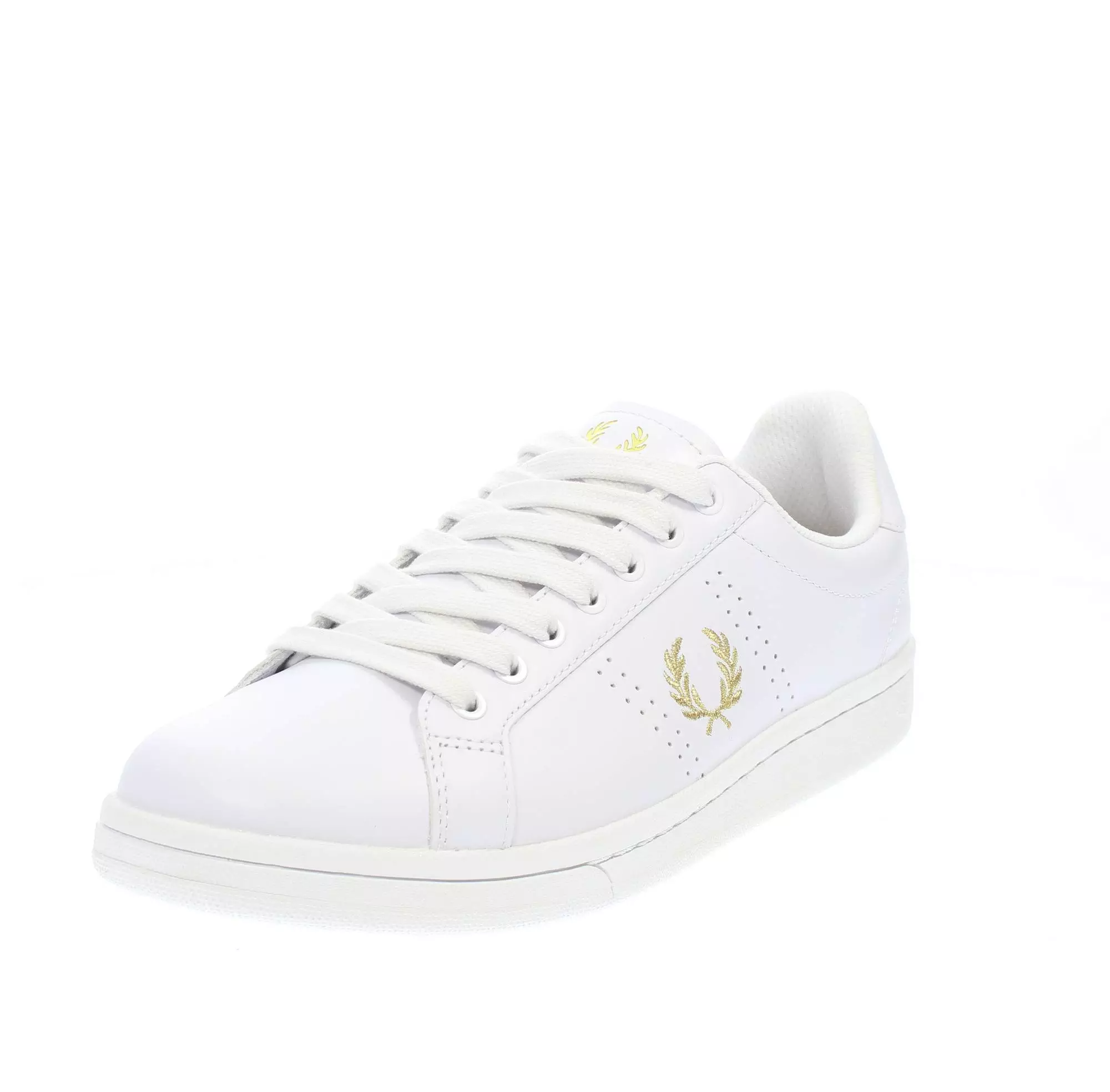Sneaker in pelle e gomma B6312 T31 FRED PERRY White/milano/gold 