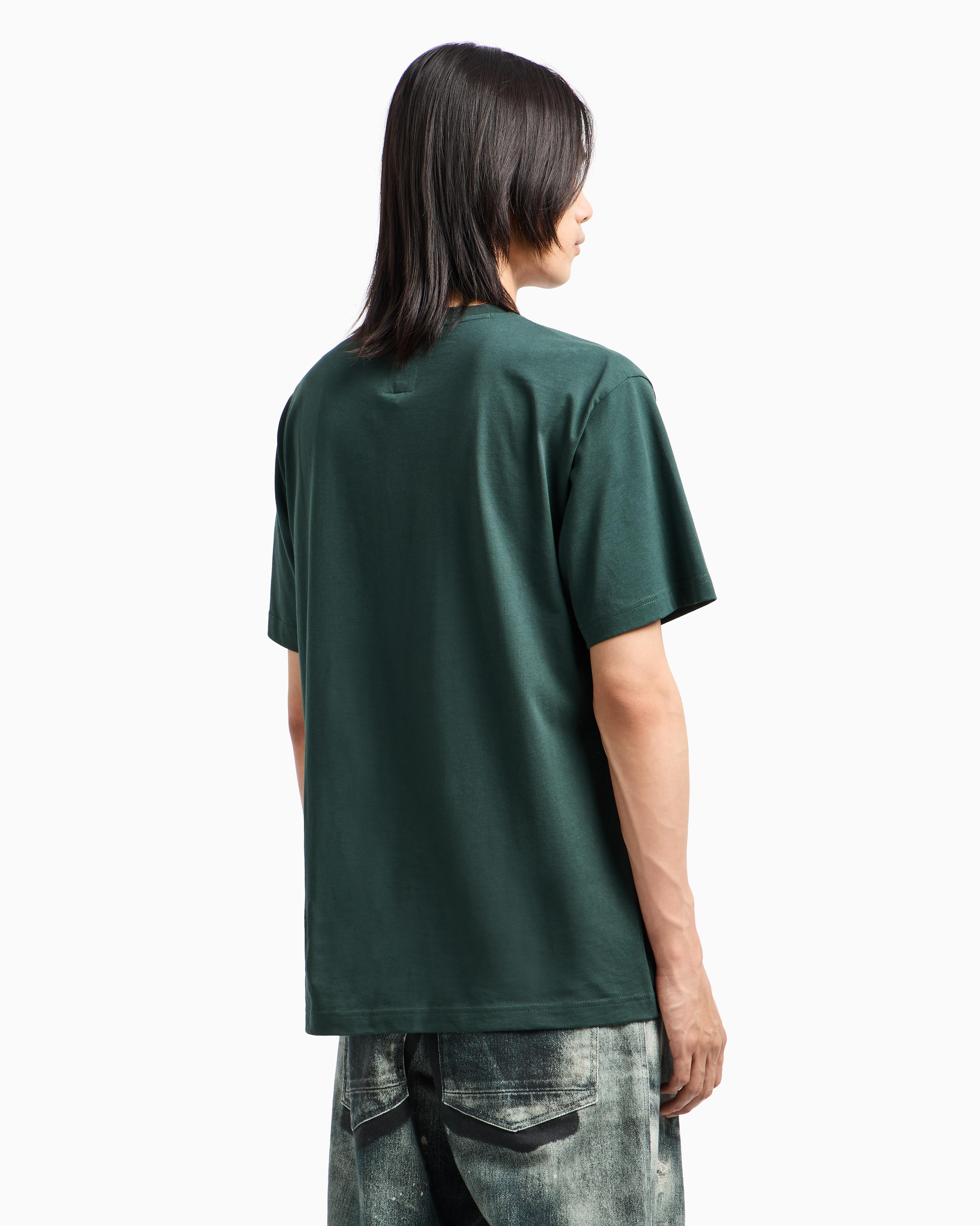 T-shirt in jersey stampa EAT NYC Capsule New York EM003622 AF14836 M7111 EMPORIO ARMANI Bread verde 