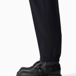 Pantaloni con nervature centrali e fondo elastico in misto viscosa soft 6R1P74 1NFTZ 0920 EMPORIO ARMANI Blu navy 