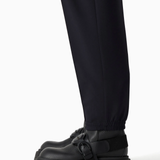 Pantaloni con nervature centrali e fondo elastico in misto viscosa soft 6R1P74 1NFTZ 0920 EMPORIO ARMANI Blu navy 