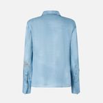 Camicia fluida con stampa gioiello piazzata 106211A37N F15 PINKO Azzurro-denim sbiadito 