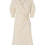Abito in cotone annodato 106602A35Q C03 PINKO Beige g. maroso 